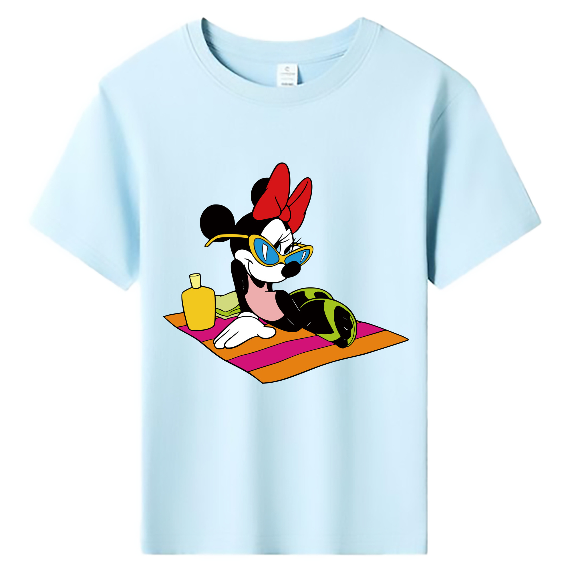 ミッキーマウス Mickey Mouse 綿100％キッズTシャツ（フロントプリント）
